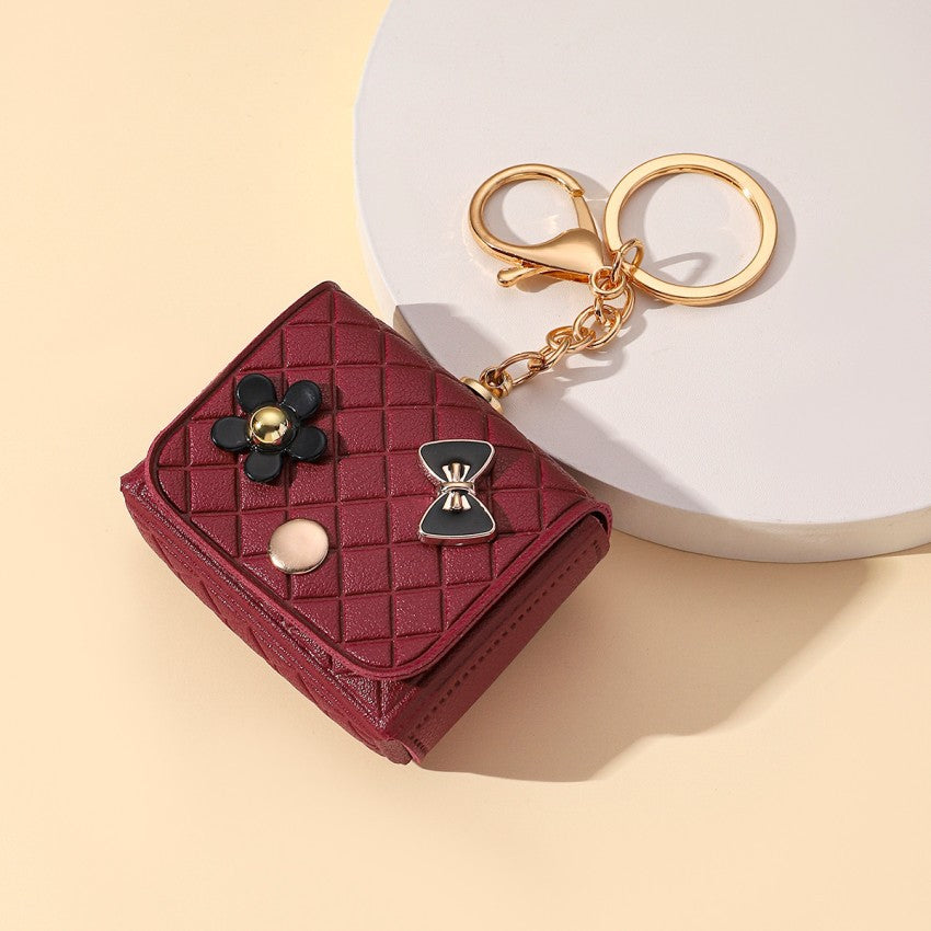 Wholesale Leather Mini Portable Zero Wallet Keychain